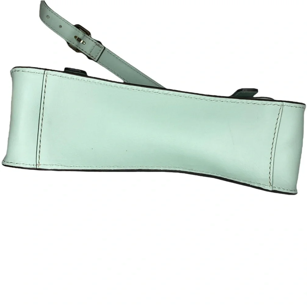 Kate Spade Essex Scout Faded Mint Genuine Leather Crossbody Satchel Flap Bag